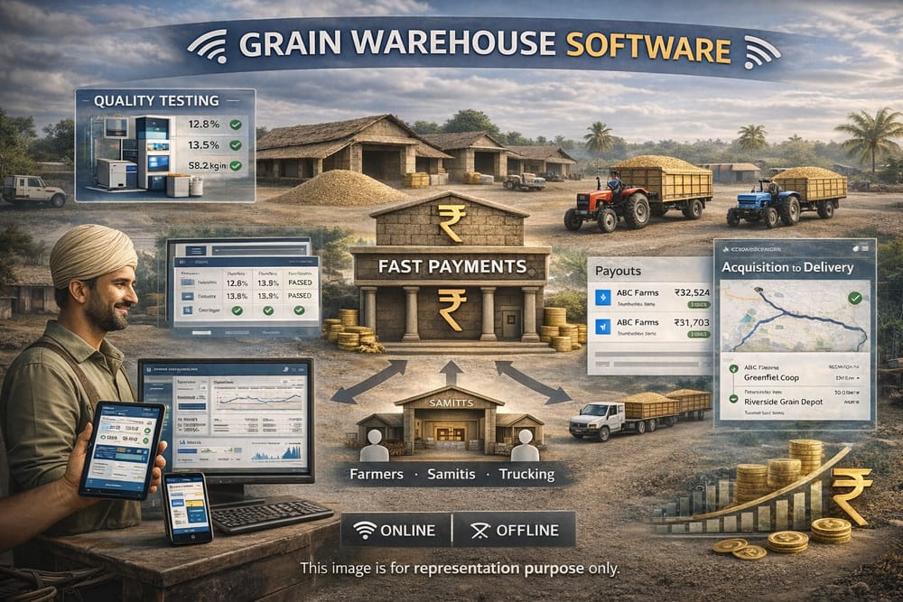 Integrated grain logistics and warehousing solution
